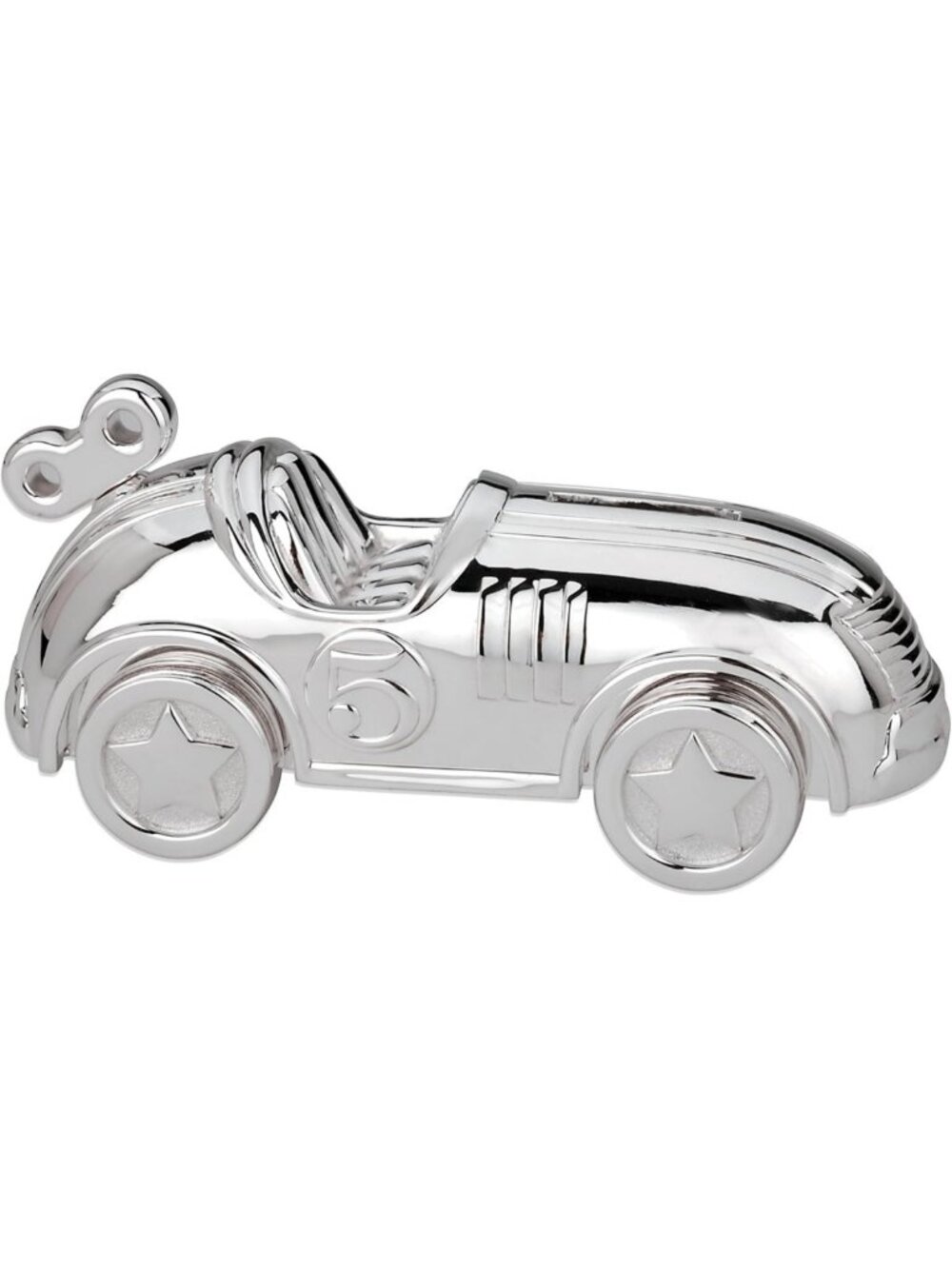 Race Car Silverplate Bank - Vintage Collectible, Perfect Gift for Car Lovers